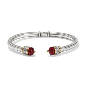 Bracelets |  Meridian Red Open Hinged Bangle Bracelets Bracelets