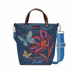 Crossbodies |  Petalwings Embroidered Medium Messenger Bag Crossbodies Crossbodies