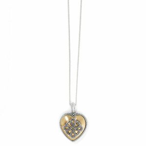 Necklaces |  Interlok Noir Reversible Heart Necklace Jewelry Gold-Black