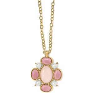 Necklaces |  Pink Moon Pendant Long Necklace Jewelry Gold-Pink