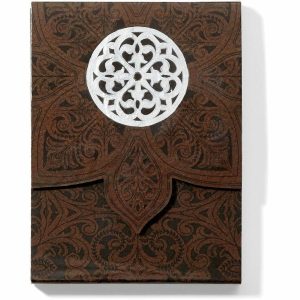 Office & Clocks |  Ferrara Rose Window Notepad Accessories Brown-Black