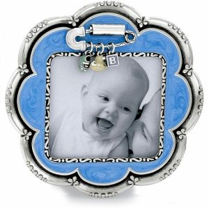 Photo Lockets |  Baby Love Blue Flower Frame Jewelry Blue