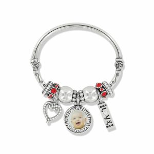 Photo Lockets |  Full Of Love Charm Bangle Jewelry Photo Lockets