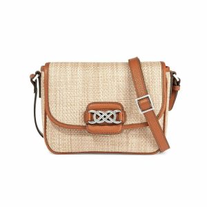 Straw |  Alani Straw Flap Bag Handbags Natural-Luggage