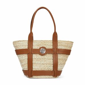 Straw |  Skylar Large Straw Tote Handbags Luggage-Natural