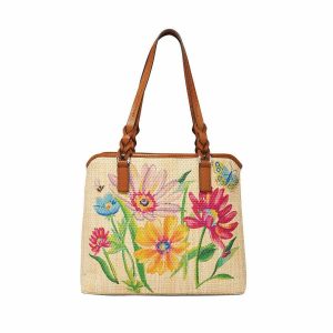 Totes |  Juliana Straw Tote Handbags Luggage-Natural