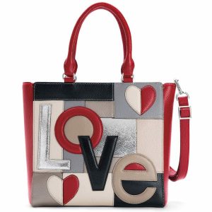 Totes |  Love Patch Handheld Tote Handbags Lipstick-Multi