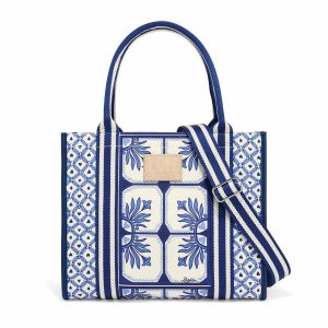 Totes |  Lovely Tiles Canvas Carry All Handbags Multi