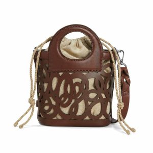 Totes |  Skribbel Small Tote Handbags Cognac