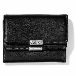 Wallets & Card Cases |  Barbados Double Flap Wallet Handbags Black-Multi