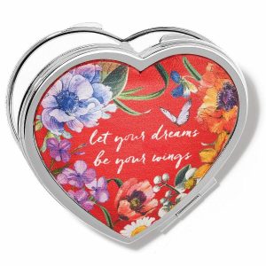 Compacts & Pill Boxes |  Blossom Hill Rouge Heart Compact Mirror Accessories Compacts & Pill Boxes