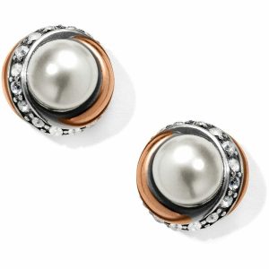 Earrings |  Neptune’s Rings Pearl Button Earrings Earrings Cream